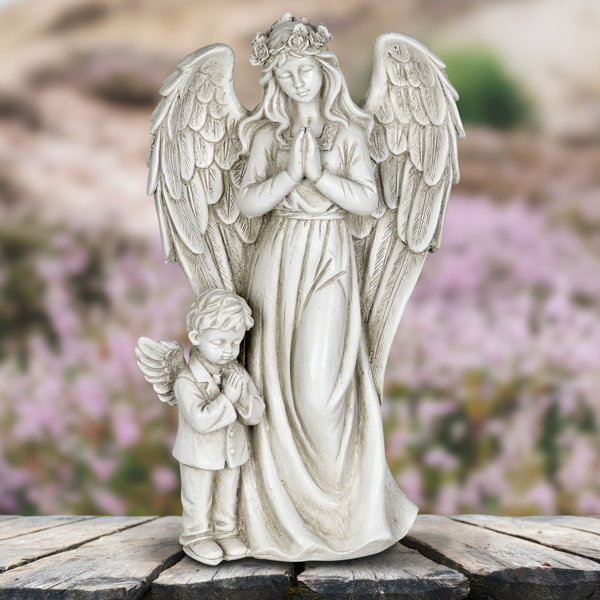 Astoria Grand Nydia LED Angel with LED Halo with Boy Angel Statue